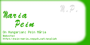 maria pein business card